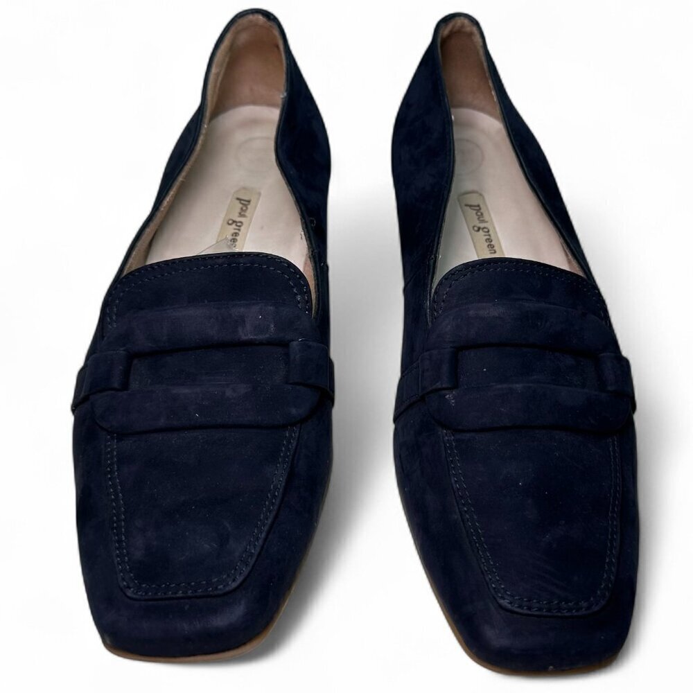 PAUL GREEN Sapphire Blue Rimona Flat Suede Loafers - Size UK 5 - Picture 2 of 14